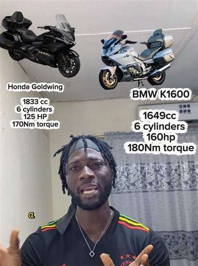 Comparing BMW 1600 and Honda Goldwing Motorcycles