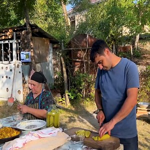 2.1K views · 26 reactions | Juicy, flavorful chicken shawarma wrapped in warm bread, paired with homemade sweet and tangy plum jam. A perfect mix of savory and sweet, straight from the village kitchen! #ChickenShawarma #PlumJam #VillageCooking #TraditionalFlavors #HomemadeGoodness | Special Cooking | Facebook