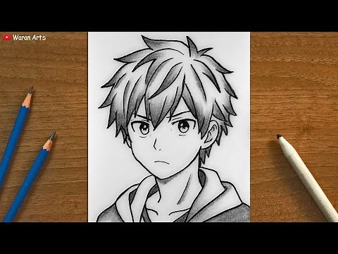 Easy Anime Drawing || How to Draw Anime Boy's Face step-by-step || Drawing Tutorial for Beginners