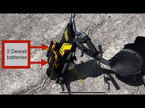 Upgraded Razor Power Rider 360 conversion, 2 Dewalt tool batteries, 24v 350v motor. First test ride!