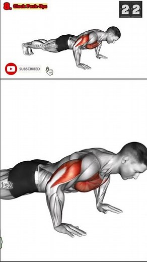 Clock Push-Ups for Stronger Chest, Shoulders, and Triceps #shorts #pushupstypes #chestexercises