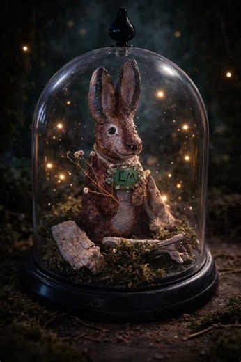 Handmade Paper Mâché Forest Hare ✨ Enchanted Woodland Sculpture