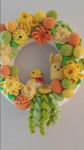 23 Easter Wreath Crochet Ideas | ‪@anea_design_studio‬
