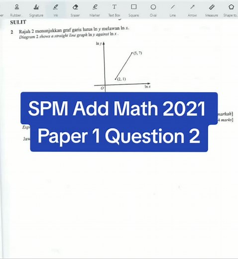 Expressing y in Terms of x | SPM Add Math 2021 Paper 1 Question 2