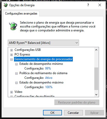 Plano de energia AMD Ryzen Balanced prejudica o desempenho?