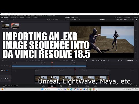 Importing an .EXR Image Sequence into DaVinci Resolve 18.5
