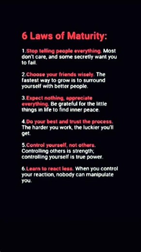 6 Laws of Maturity That Will Change Your Mindset |