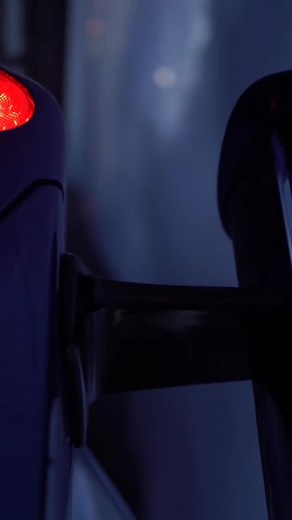 Blue Sports Car Performance Video at Dusk