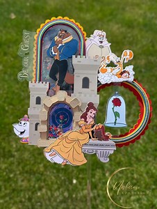 Enchanted Rose Castle Cake Topper - Etsy