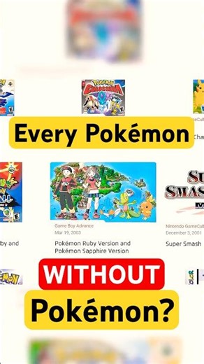 Every Pokemon Game Without... Pokemon? #pokemon #pokémon #nintendo #redfalcon