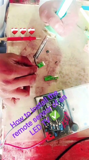 How to install the remote sensor of an LED TV 💯 #tvcontrol #shortsviral #youtubeshorts #abid666