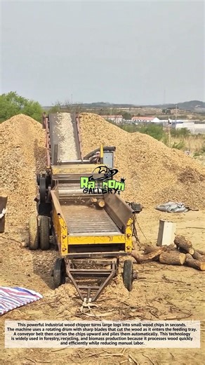 Amazing, Insane Wood Chipper Machine Turning Logs into Tons of Wood Chips! 🌲⚙️