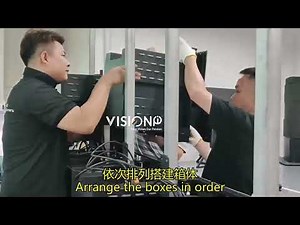 Installation of kinetic led display