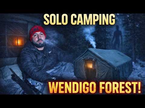 SOLO HOT TENT CAMPING IN THE WENDIGO FOREST!