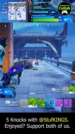 Collab With ‪@StufKINGS-p4qJA‬ 🔥 4K #fortnite #freefire #pubg #bgmi #game #shorts #shortsfeed