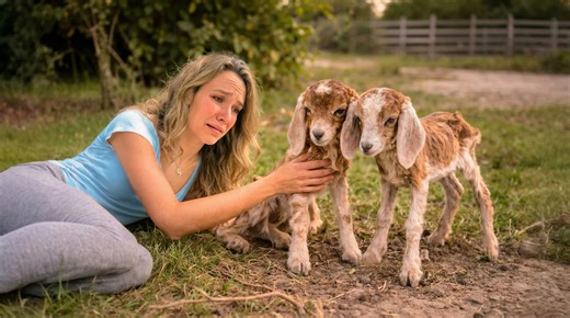 Caring for newborn goats after they lost their mother