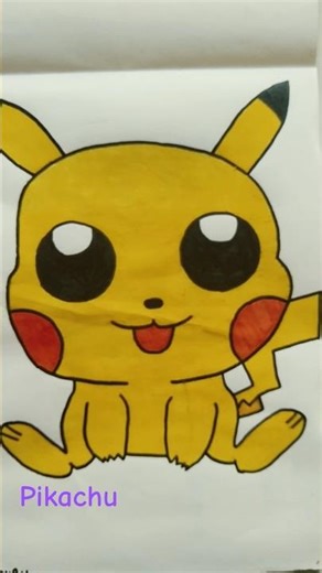 Easy Pikachu Drawing | Cute Pikachu Art | Pokemon Pikachu Drawing 🎨⚡