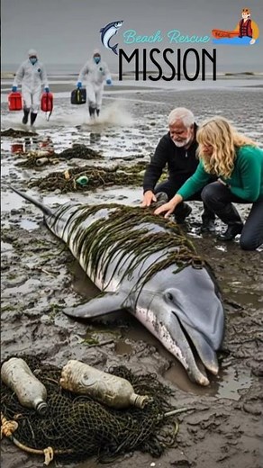 Stranded Dolphin Rescue on the Beach – Brave Team Saves Its Life!#motherhood