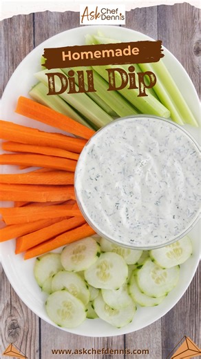 Creamy, herby, and ready in minutes—this homemade Dill Dip is your new snack hero!北 Perfect for veggies, chips, and every craving.✨ Comment "recipe" to have it sent to your DM. #HomemadeDillDip #DillDip #HomemadeGoodness #EasyRecipe #SnackTime #FoodieFinds #DipItGood #FreshAndCreamy #AskChefDennis #ChefDennisEats | A Culinary Journey with Chef Dennis | Facebook