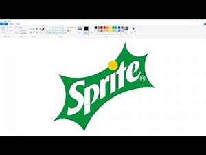 How to draw Sprite Logo on Computer using Ms Paint | Sprite Logo Drawing. #mspaintdrawing #mspaint