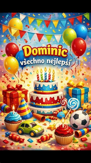 👉 Nejkrásnější narozeniny 🎉 Dominic ❤️