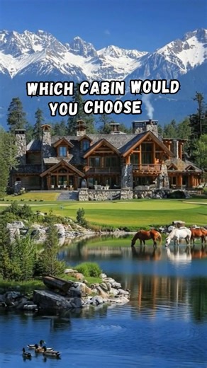 Imagine waking up in this breathtaking luxury mountain cabin estate, surrounded by snow-capped peaks and peaceful alpine air. A crystal-clear lake reflects the towering mountains while horses gently graze along the shoreline. Smoke rises softly from the stone chimneys, hinting at a warm and inviting interior inside this stunning rustic log mansion retreat. With expansive windows, handcrafted timber beams, and panoramic views, this dream lakefront lodge blends nature, elegance, and serenity into 