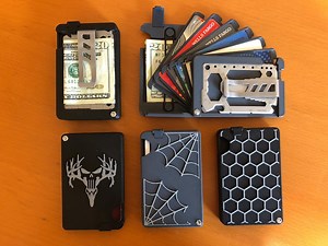 3D Printed, Modular, Thin, Utility, Wallet, Credit Card Organizer, Minimalist, Fan Open, High Tech, Deer, Skull, Dog Paws, Shark Fin, Modern - Etsy