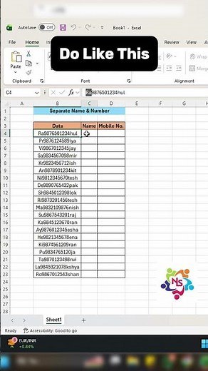 One Excel Formula to Separate Text & Numbers! 🤯