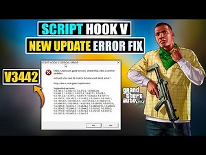 How to Fix Script hook V Critical Error GTA 5 | Script hook V New Update V3442 | ALL PROBLEM SOLVED