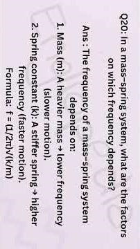 What Does the Frequency of a Mass-Spring System Depend On? 🎵 | Class 10 Physics | Engliopedia