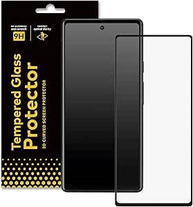RhinoShield Screen Protector Compatible with [Google Pixel 6a] | 9H 3D Curved Edge to Edge Tempered Glass - Full Coverage Clear and Scratch Resistant Screen Protection