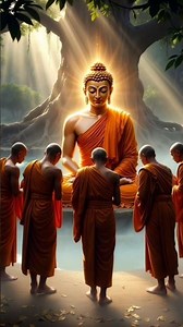 Divine Peace: Lord Buddha and His First Disciples – Spiritual Art #shorts #motivation #peace #buddha