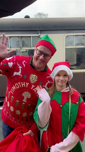 🎅🚂 And they’re off from Lapland (Carrog)! 🚂🎅 The first Santa Special has departed Carrog, heading back along the line with lots of very happy passengers on board. | Llangollen Railway