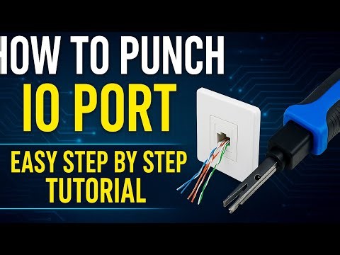 IO Port Punching Easy Trick 🔧 | Learn RJ45 Wall Socket Connection Step by Step