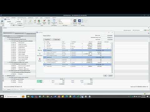 Indirect Fees in DESTINI Estimator Construction Estimating Software
