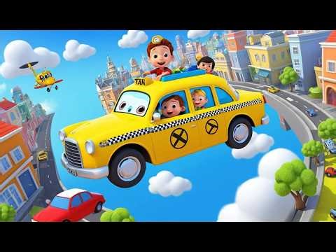 Taxi Becomes a Flying Car in the Sky | Funny and Fun Kids Nursery Rhyme Animation