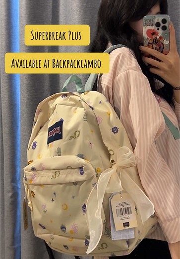 New Jansport model stock limited color pastel yellow 💯💯#backpackcambo #canbodia🇰🇭♥️ #BagCheck #DailyCarry