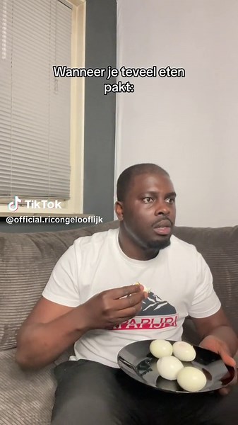 Wanneer je teveel eten pakt. 😂🥚 #fyp #ricongelooflijk #food
