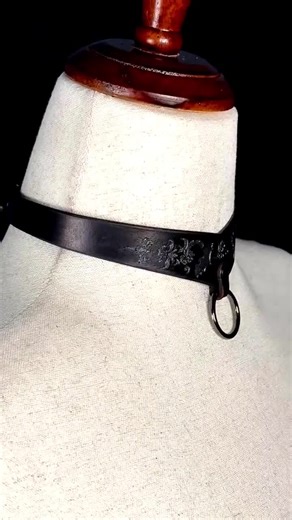 Gothic Bat Leather Collar, Choker, Day Collar, O Ring - Etsy