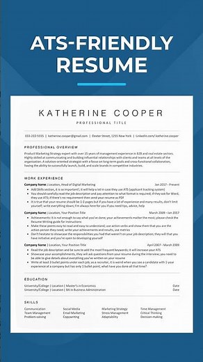 ATS-Friendly Resume Template | Professional Resume Format