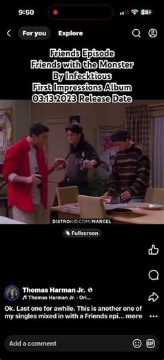 Friends Episode (Friends With the Monster (Sample) Infecktious - First Impressions Album 03.13.2026