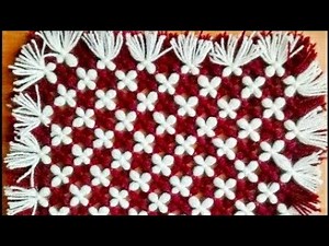 How To Make Woolen Table Mat At Home , Wool Crafts idea , کاردستی رومیزی