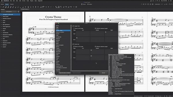 How To Put The Copyright On Every Page In MuseScore