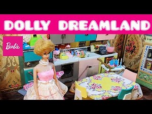 Dolls Cookin Ms Barbie Show - Kitchen Set Up Live in the Dollhouse - Dolly Dreamland