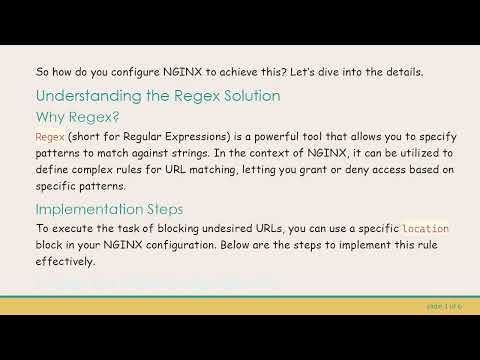 How to Use Regex in NGINX to Block URLs with Excess Characters