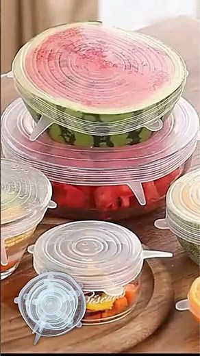 Silicone Stretch Lids Set 🥣 | Reusable Food Covers for Bowls, Jars, Cans – Microwave & Freezer Safe!