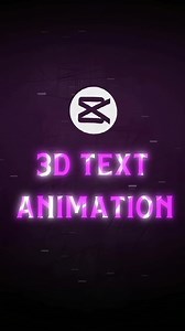 CapCut 3D Text Animation Tutorial #fyp #capcut #capcutedit #capcut_edit