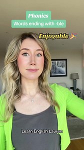 Phonics pronunciation of words ending with -ble ✌️ do you know the meanings?___________________________________ #learnenglishonline #inglesonline #dailyenglish #learningenglish #englishtips #learnenglish #idiomsandphrases #englishteacheruk #anglaisfacile #synonyms #englishvocabulary #английский #esl#learnenglishlauren #grammar #englishgrammar | Learn English Lauren