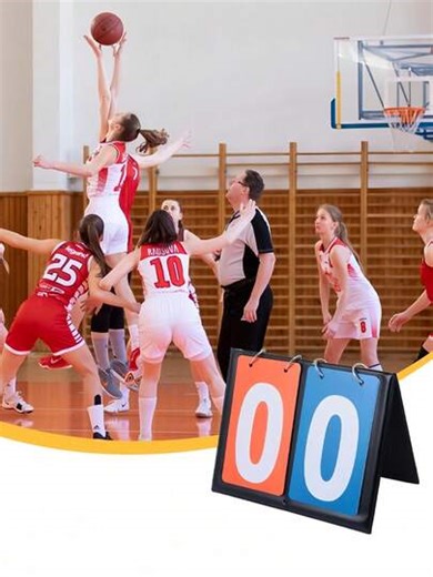 Multi-Functional Electronic Scoreboard, Easy-To-Read Digital Scoreboard, Portable Tabletop Scoreboard, Multi-Functional Sports Scoreboard Flip Board Scorer, Suitable For Outdoor Basketball, Baseball, Volleyball, Tennis, Daily Outdoor Sports Events, Football Accessories, Basketball Essentials, Outdoor Sports Accessories | SHEIN