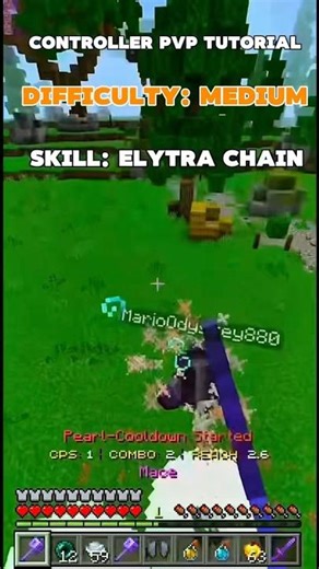 Minecraft Controller PvP Tutorial #1: Elytra Chain #minecraft #pvp #tutorial
